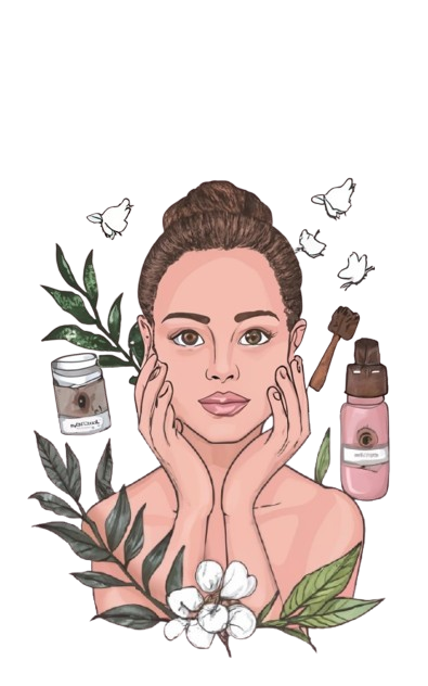 Девушка с улыбкой пробует косметику на контрактном производстве.